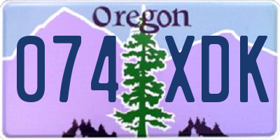 OR license plate 074XDK