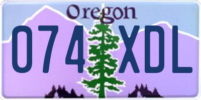 OR license plate 074XDL