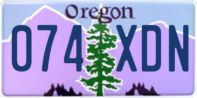 OR license plate 074XDN