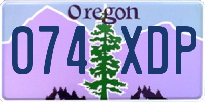 OR license plate 074XDP