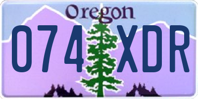 OR license plate 074XDR
