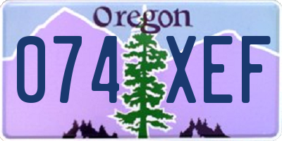 OR license plate 074XEF