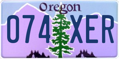 OR license plate 074XER
