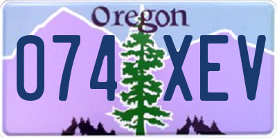 OR license plate 074XEV