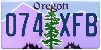 OR license plate 074XFB
