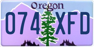 OR license plate 074XFD