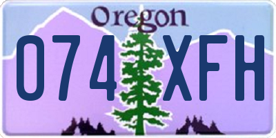 OR license plate 074XFH