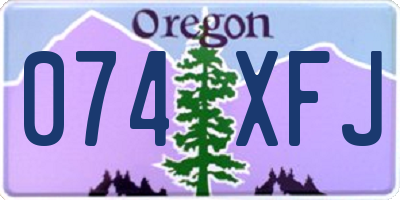 OR license plate 074XFJ
