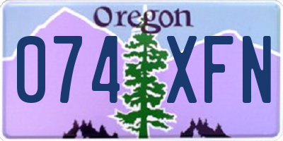 OR license plate 074XFN