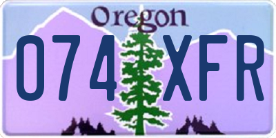 OR license plate 074XFR