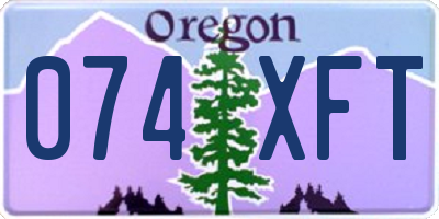 OR license plate 074XFT