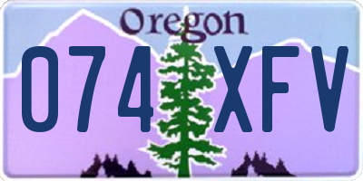 OR license plate 074XFV