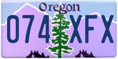 OR license plate 074XFX