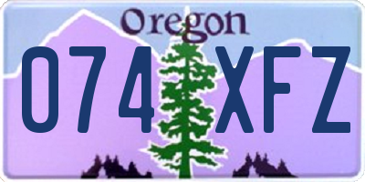 OR license plate 074XFZ