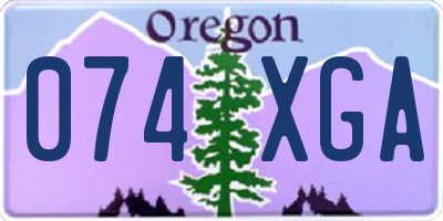 OR license plate 074XGA