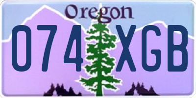 OR license plate 074XGB
