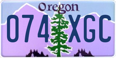 OR license plate 074XGC