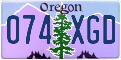 OR license plate 074XGD