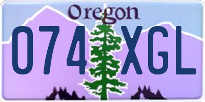 OR license plate 074XGL