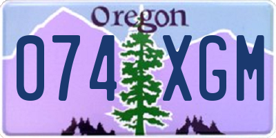 OR license plate 074XGM