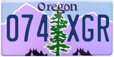 OR license plate 074XGR