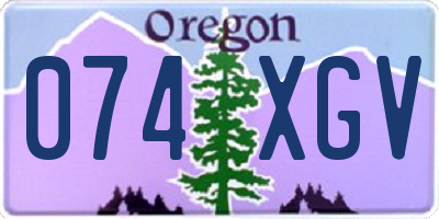 OR license plate 074XGV