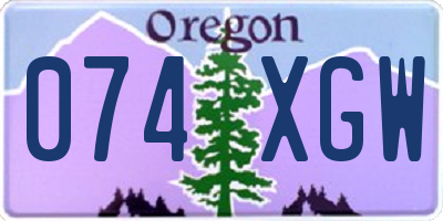 OR license plate 074XGW