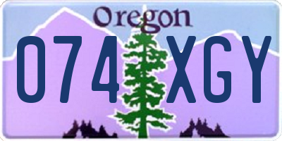OR license plate 074XGY