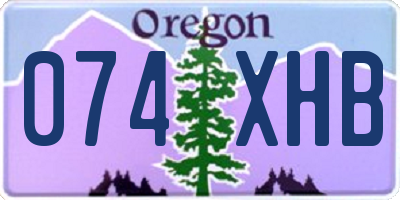 OR license plate 074XHB
