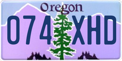 OR license plate 074XHD