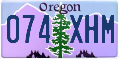 OR license plate 074XHM