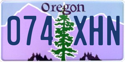 OR license plate 074XHN