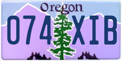 OR license plate 074XIB