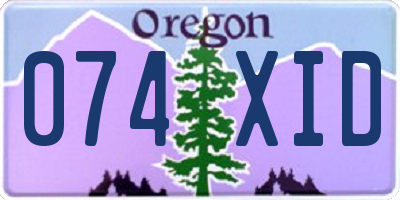 OR license plate 074XID