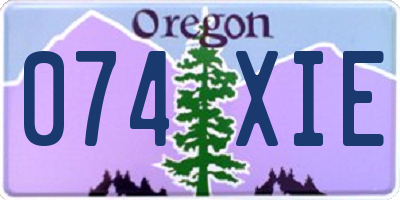 OR license plate 074XIE