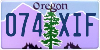 OR license plate 074XIF