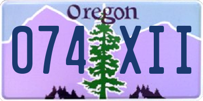 OR license plate 074XII