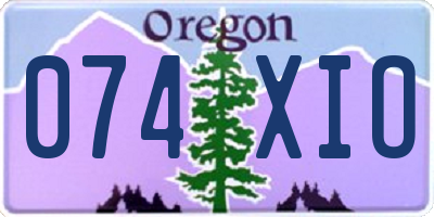 OR license plate 074XIO