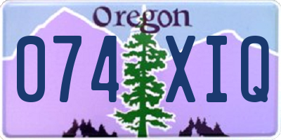 OR license plate 074XIQ