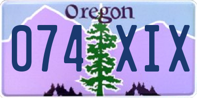 OR license plate 074XIX