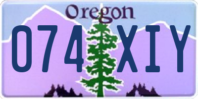 OR license plate 074XIY