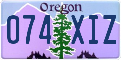 OR license plate 074XIZ