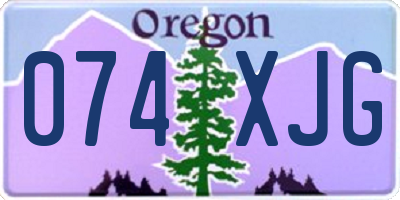 OR license plate 074XJG