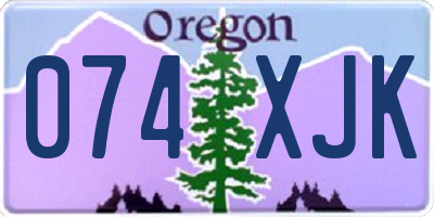 OR license plate 074XJK