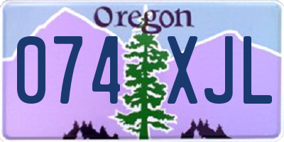 OR license plate 074XJL