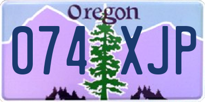 OR license plate 074XJP
