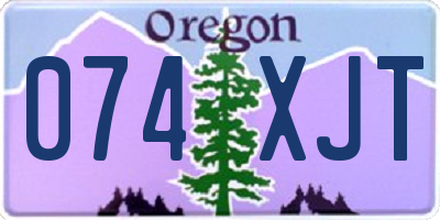 OR license plate 074XJT