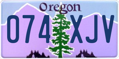 OR license plate 074XJV