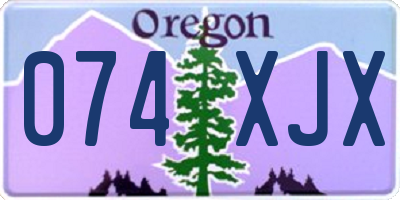 OR license plate 074XJX