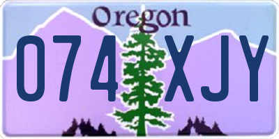 OR license plate 074XJY
